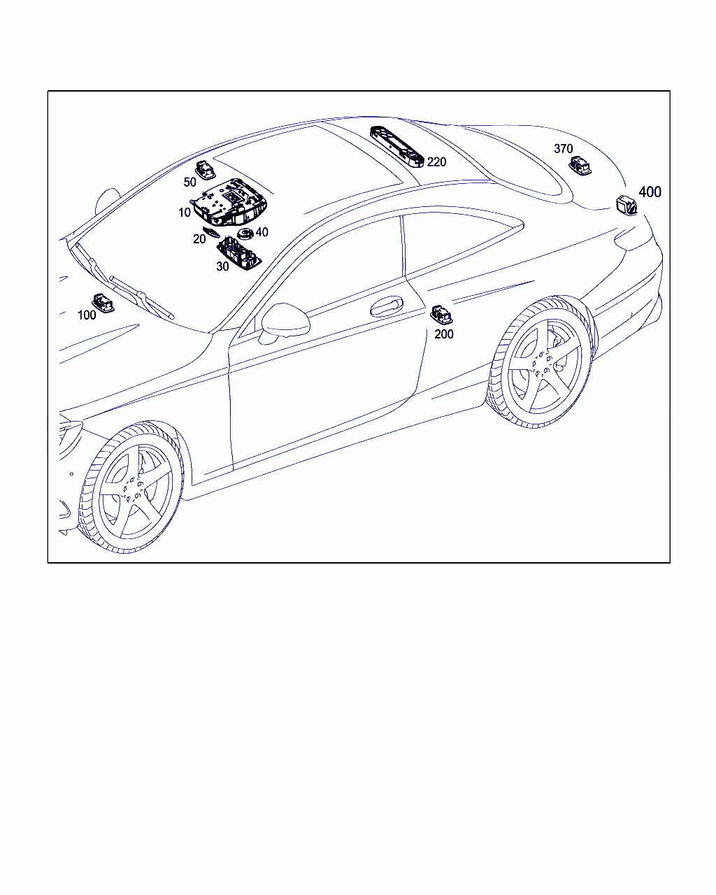 INTERIOR LIGHT, <span>A 000 906 37 04, Main Group: Electrical System, Diagram: INTERIOR LAMPS,PLUG SOCKET IN LOADING COMPARTMENT, Location Of Picture: 200