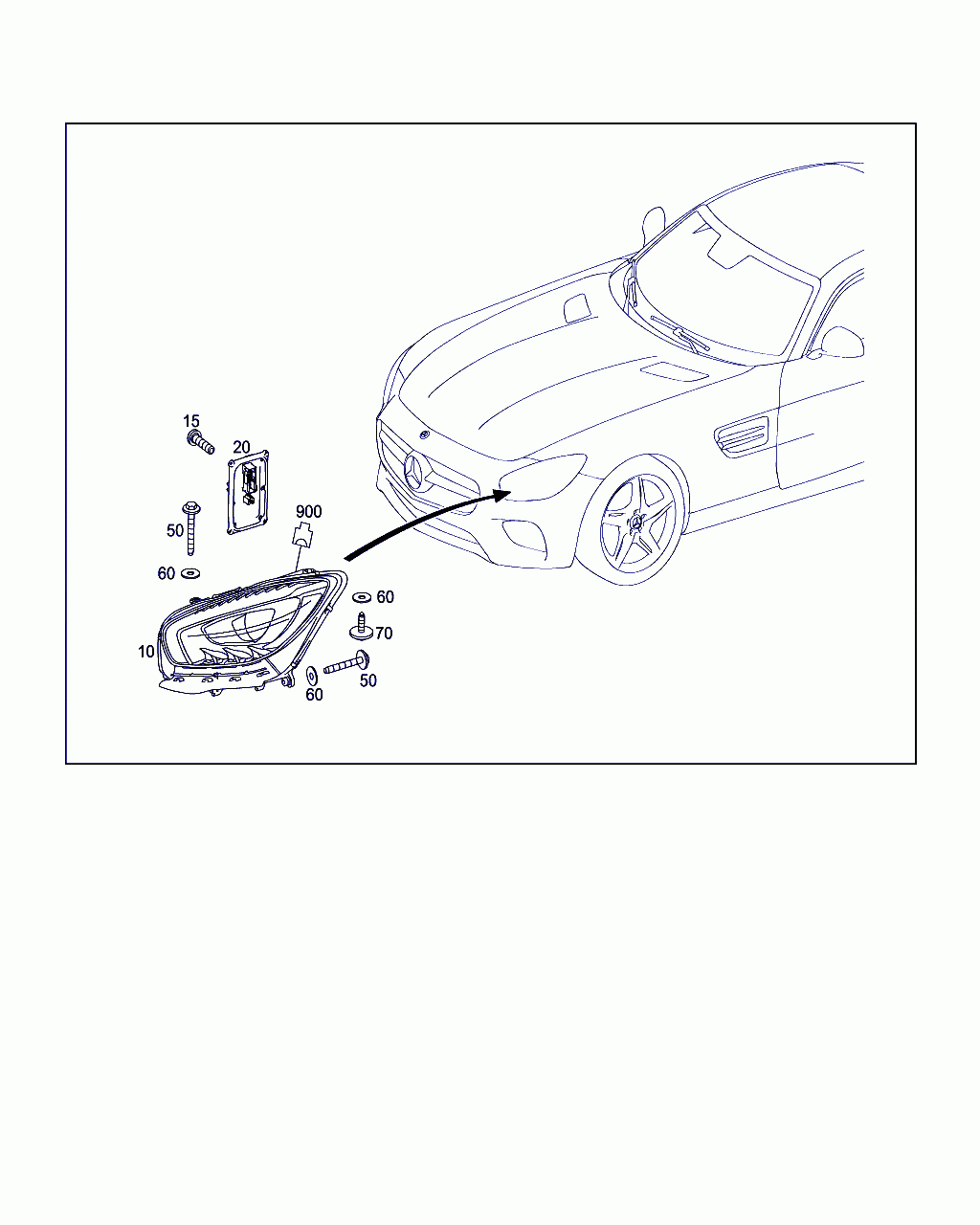 HEADLAMP UNIT, <span>A 190 906 39 00, Main Group: Electrical System, Diagram: FRONT LIGHTING, Location Of Picture: 10