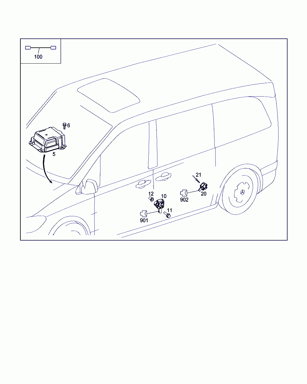 CONTROL UNIT, <span>A 447 900 09 00, Main Group: Electrical System/lighting, Diagram: BELT TENSIONER AND AIRBAG, Location Of Picture: 5