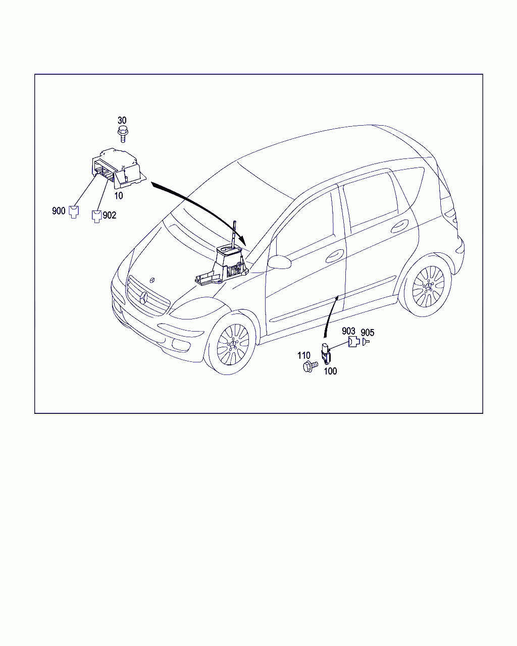 TRIGGER DEVICE, <span>A 169 820 27 26, Main Group: Electrical System, Diagram: BELT LOCKING RETRACTOR, AIRBAG AND SIDEBAG, Location Of Picture: 10