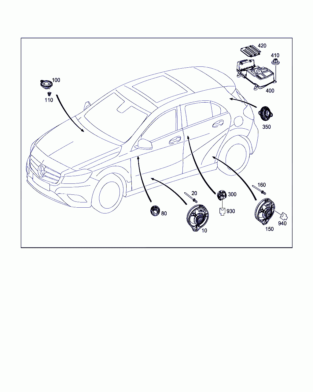 LOUDSPEAKER, <span>A 204 820 62 02, Main Group: Electrical System, Diagram: LOUDSPEAKER, Location Of Picture: 10