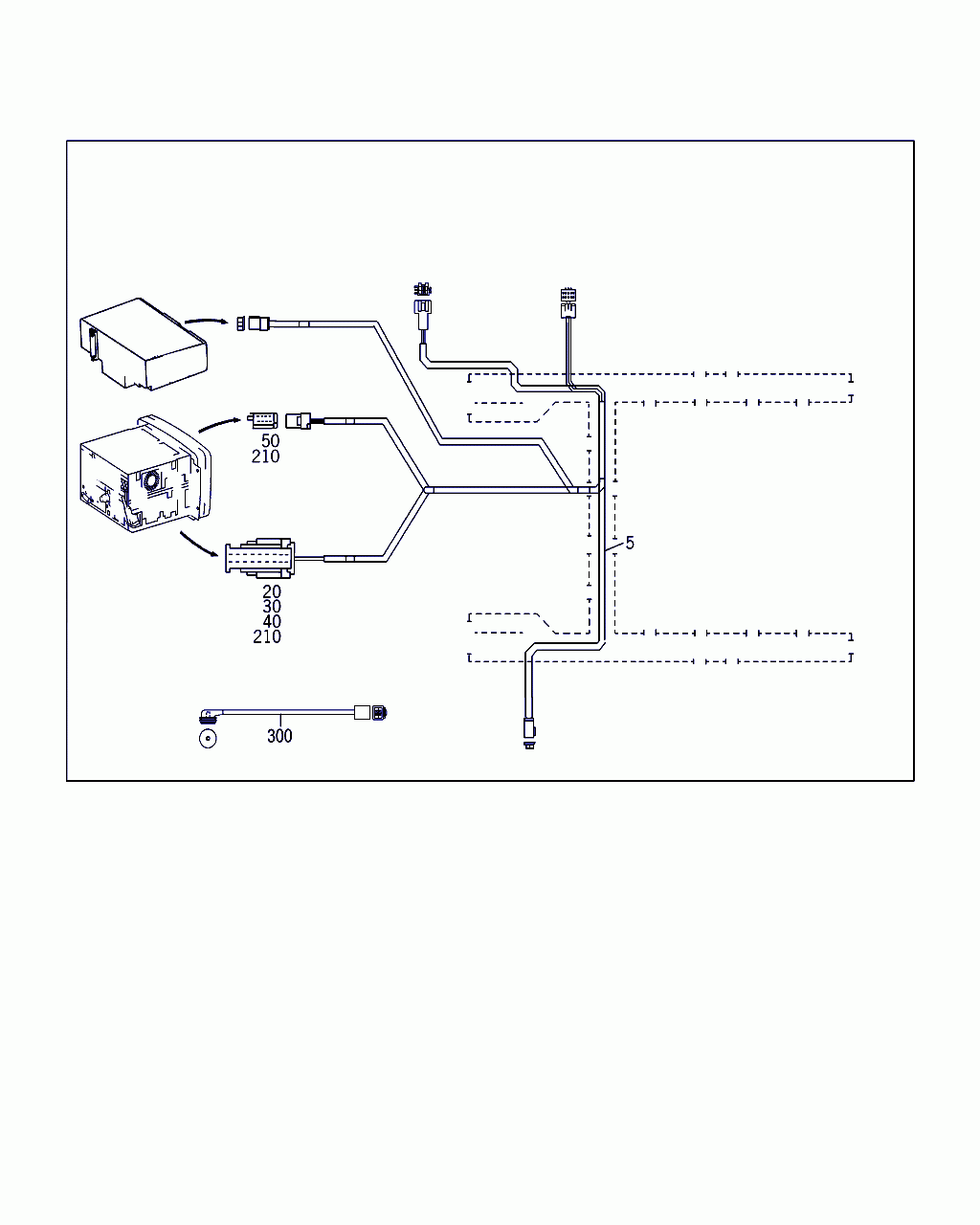 WIRING HARNESS, <span>A 203 540 10 09, Main Group: Electrical System, Diagram: CABLE HARNESS FOR COMTROL DISPLAY SYSTEM OMS, Location Of Picture: 5