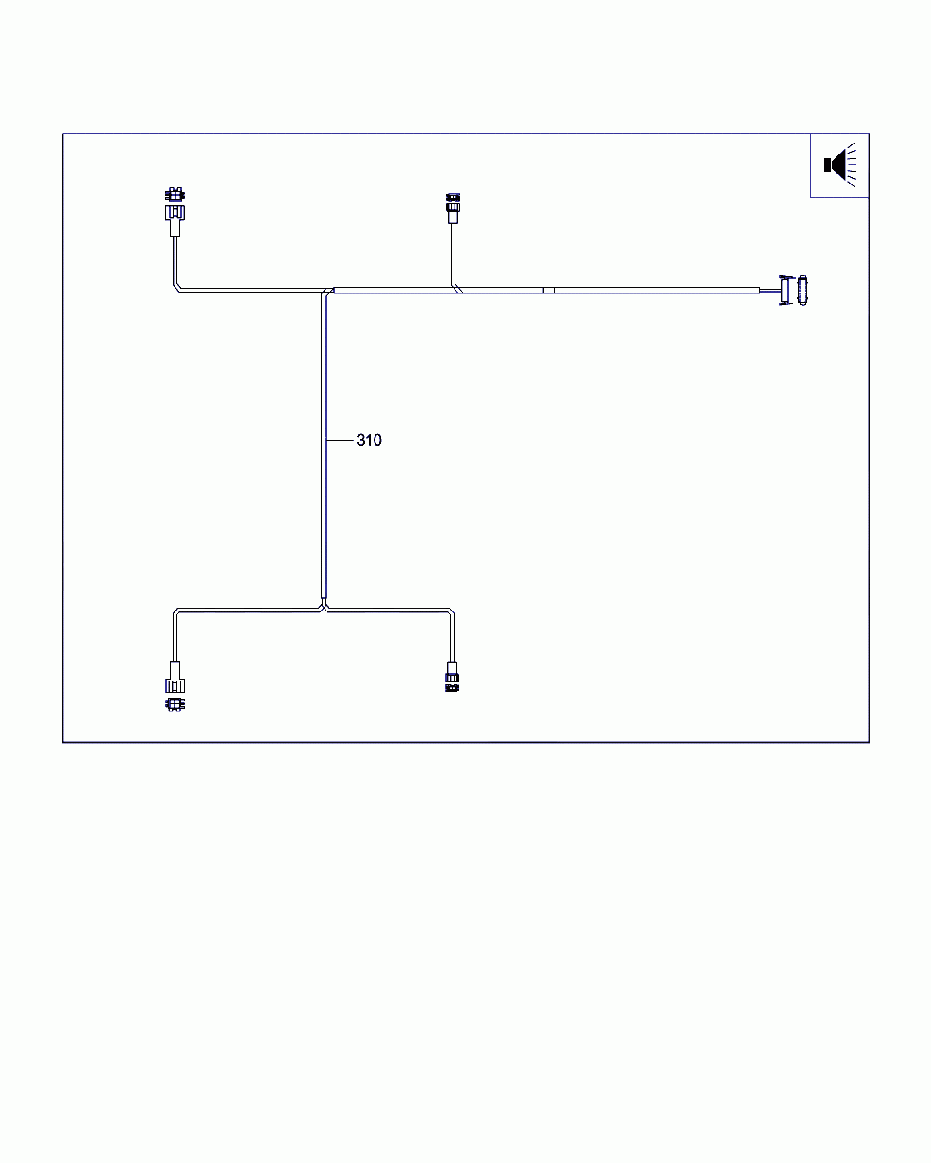 WIRING HARNESS, <span>A 203 440 02 05, Main Group: Electrical System, Diagram: CABLE HARNESS FOR COMTROL DISPLAY SYSTEM OMS, Location Of Picture: 310