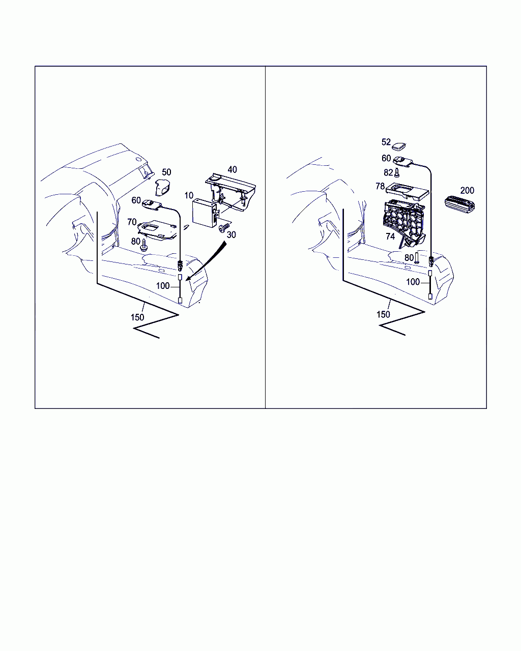 PAD, <span>A 204 823 05 11, Main Group: Electrical System, Diagram: AUTOMOBILE TELEPHONE, Location Of Picture: 50