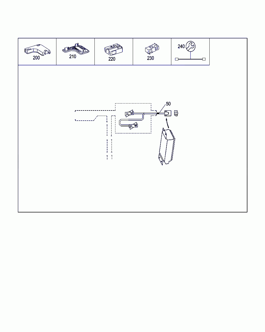 WIRING HARNESS, <span>A 203 540 67 08, Main Group: Electrical System, Diagram: FIBER OPTICAL CABLE WIRING HARNESS (D2B AND MOST), Location Of Picture: 50