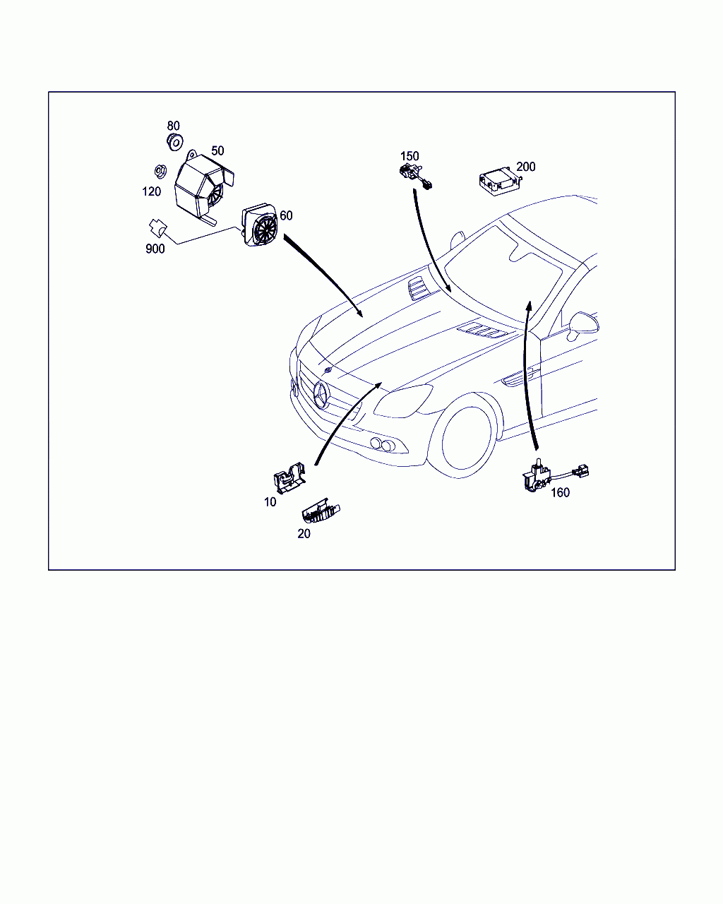 BRACKET, <span>A 172 540 03 73, Main Group: Electrical System, Diagram: BURGLARY ALARM SYSTEM, Location Of Picture: 50