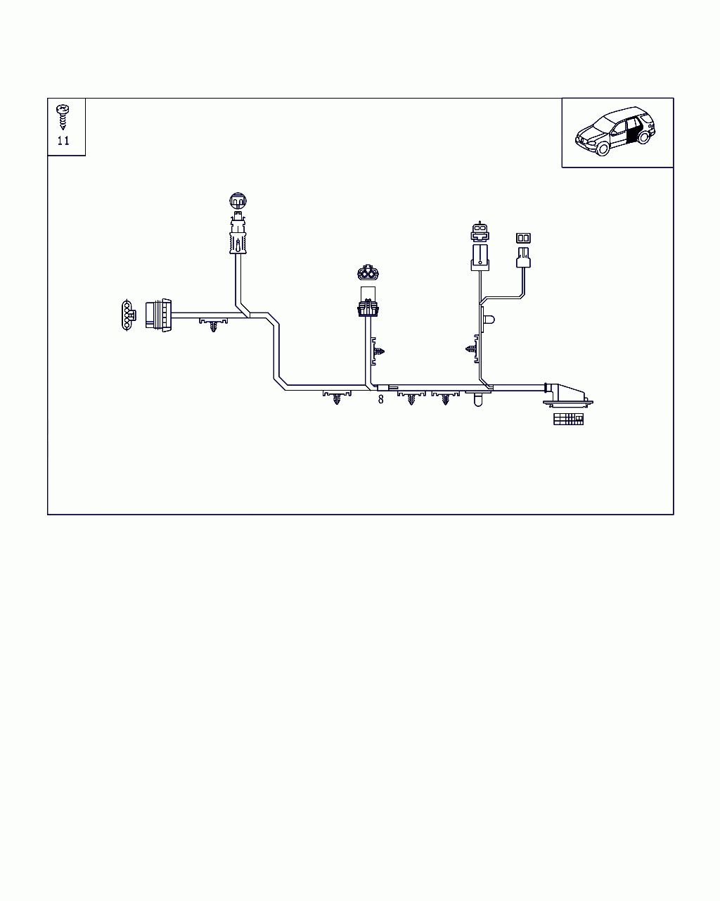 CABLE HARNESS, <span>A 163 540 06 34, Main Group: Electrical System, Diagram: DOOR CABLE HARNESSES & PROTECTIVE HOSES, Location Of Picture: 8