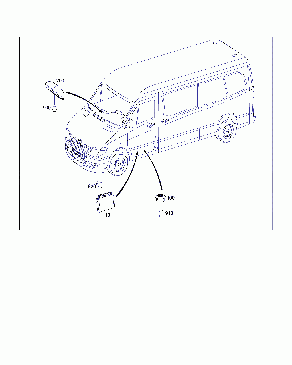 CONTROL UNIT, <span>A 906 900 12 00, Main Group: Electrical System/lighting, Diagram: PARKTRONIC SYSTEM (PTS), Location Of Picture: 10
