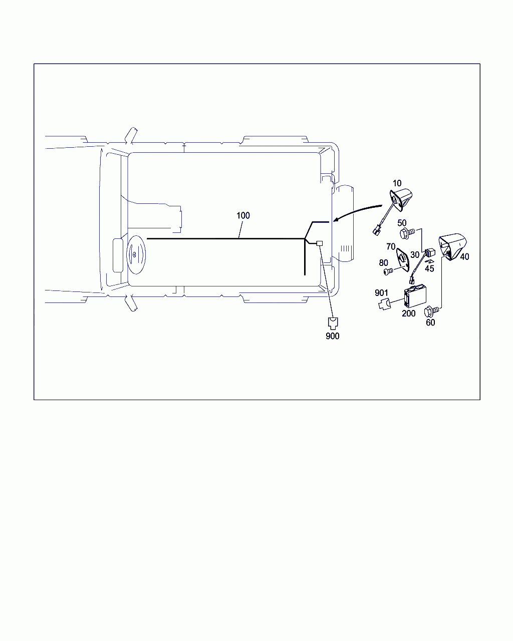 ELECTRICAL WIRING HARNESS, <span>A 463 820 44 17, Main Group: Electrical System, Diagram: REAR-VIEW CAMERA, Location Of Picture: 100