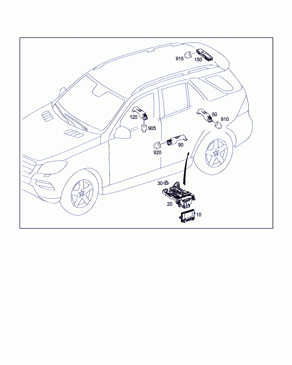 BRACKET, <span>A 166 545 39 40, Main Group: Electrical System, Diagram: KEYLESS GO, Location Of Picture: 20