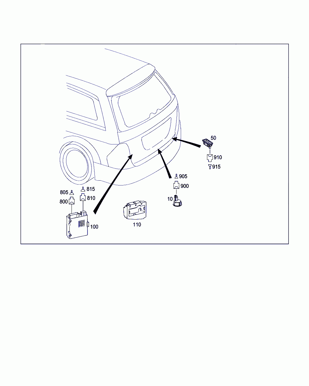 BRACKET, <span>A 164 545 30 47, Main Group: Electrical System, Diagram: REMOTE TRUNK RELEASE, Location Of Picture: 110