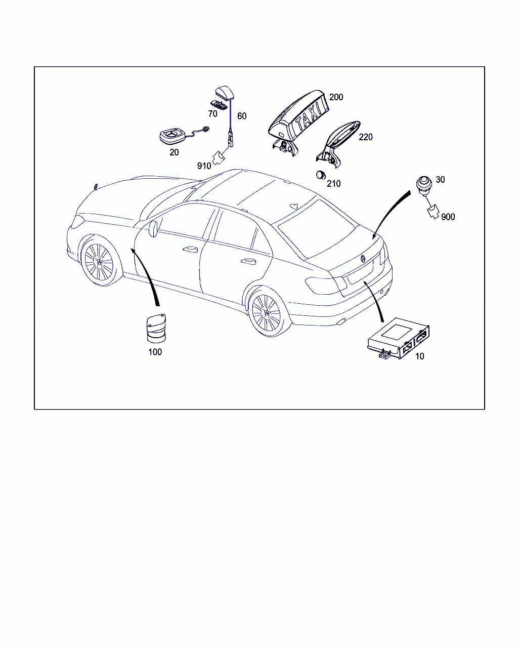 LATCH-TYPE LOCK, <span>A 000 988 40 43, Main Group: Electrical System, Diagram: ADDITIONAL PARTS TAXI, Location Of Picture: 210
