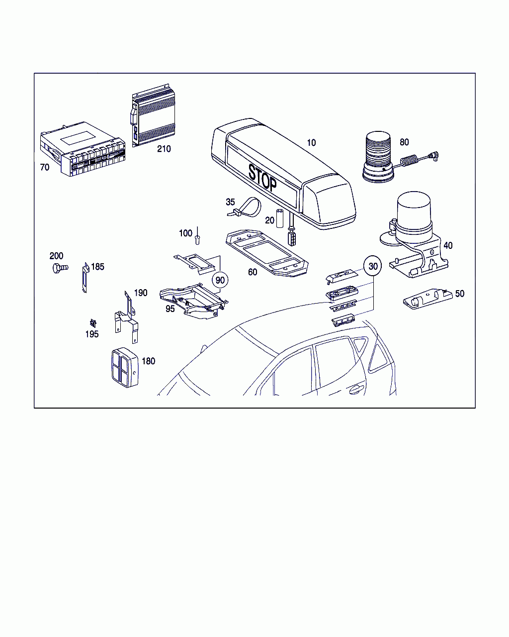 SIGNAL LAMP, <span>A 168 820 02 58, Main Group: Electrical System, Diagram: ADDITIONAL COMPONENTS FOR SPECIAL VEHS, Location Of Picture: 10