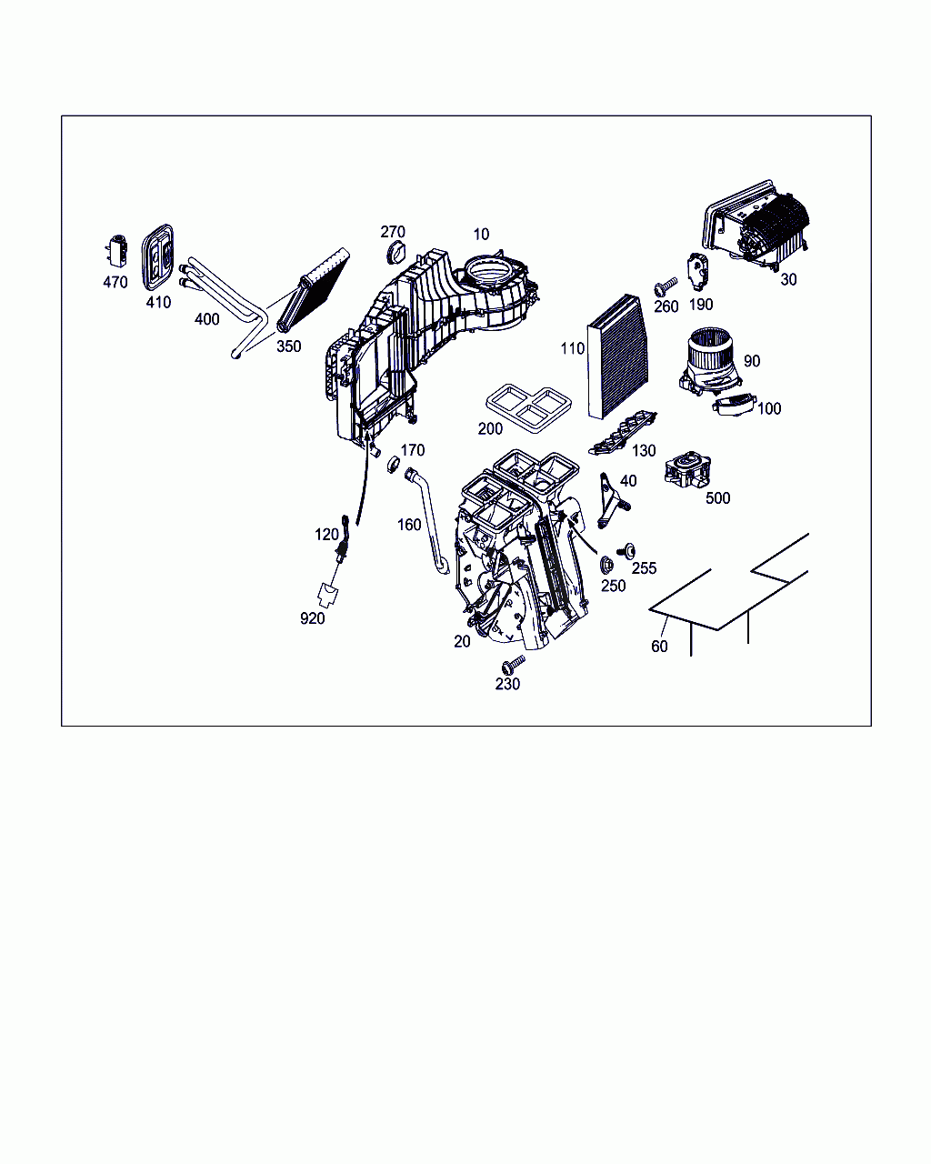 TS PIPELINE, <span>A 246 830 17 15, Main Group: Heating And Ventilation, Diagram: HEATER AND EVAPORATOR HOUSING WITH BLOWER AND WIRING HARNESS, Location Of Picture: 400