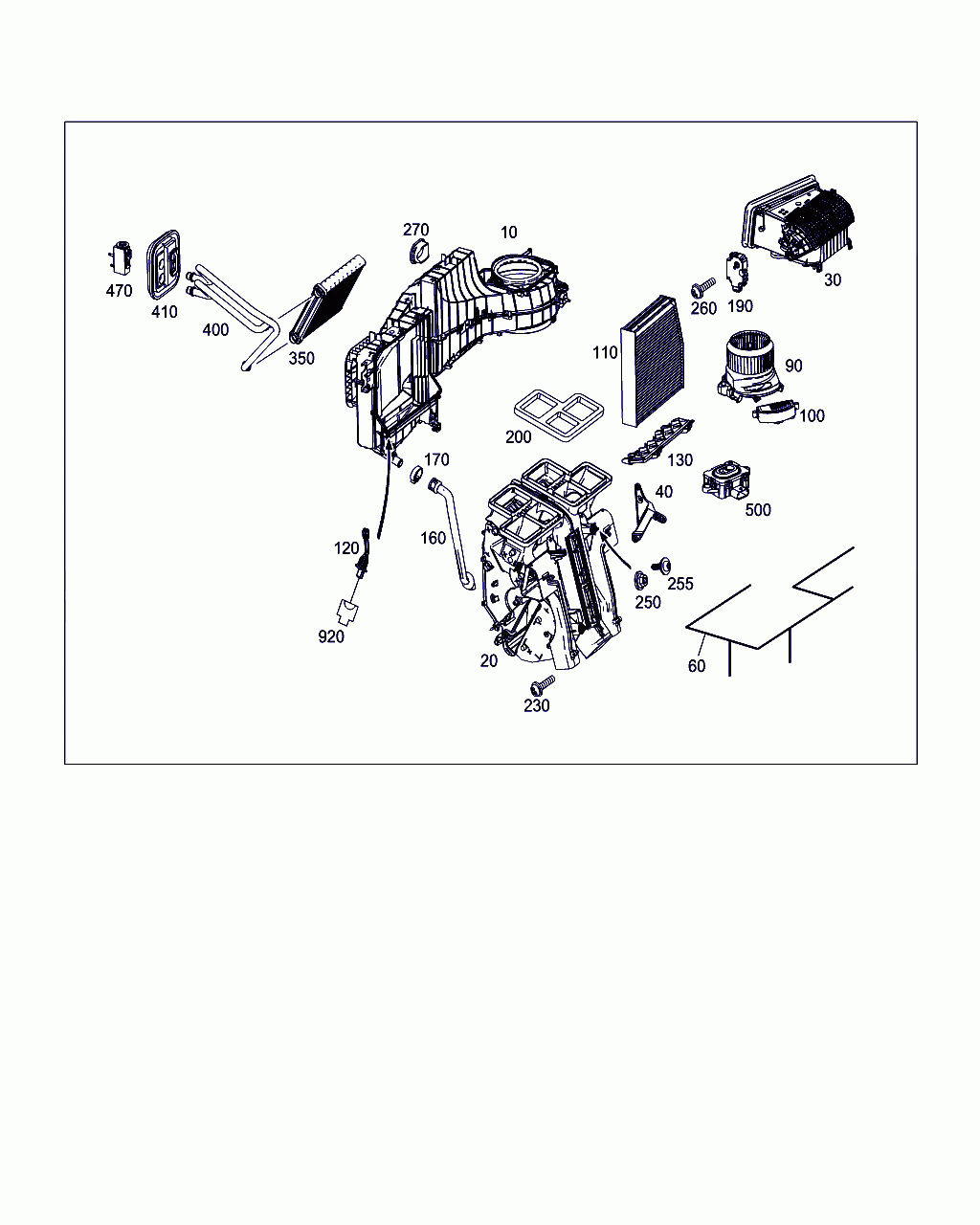 FEED-THROUGH GROMMET, <span>A 246 998 08 01, Main Group: Heating And Ventilation, Diagram: HEATER AND EVAPORATOR HOUSING WITH BLOWER AND WIRING HARNESS, Location Of Picture: 410