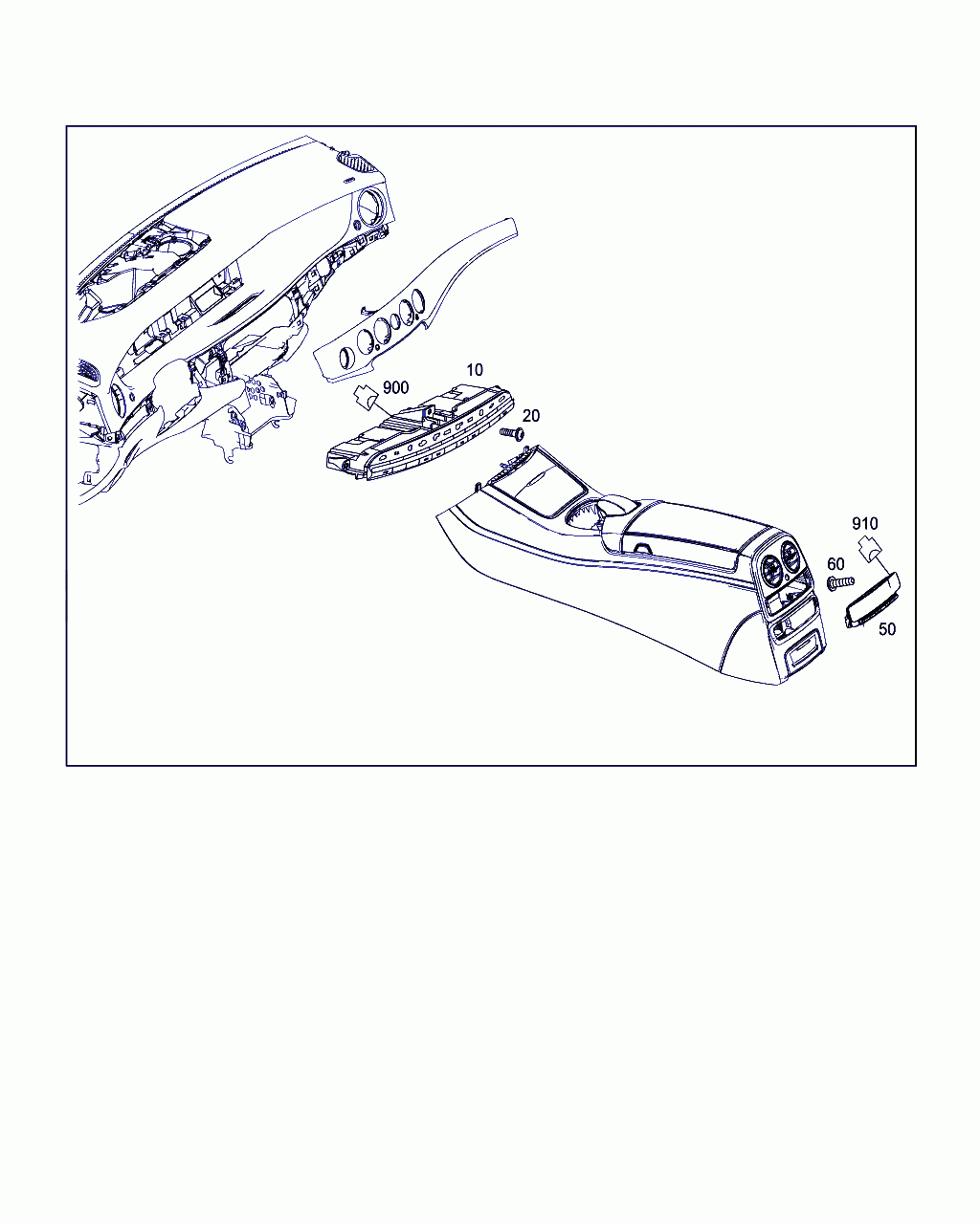 CENTRAL OPERATING UNIT, <span>A 222 906 89 01, Main Group: Heating And Ventilation, Diagram: OPERATING UNIT, Location Of Picture: 10