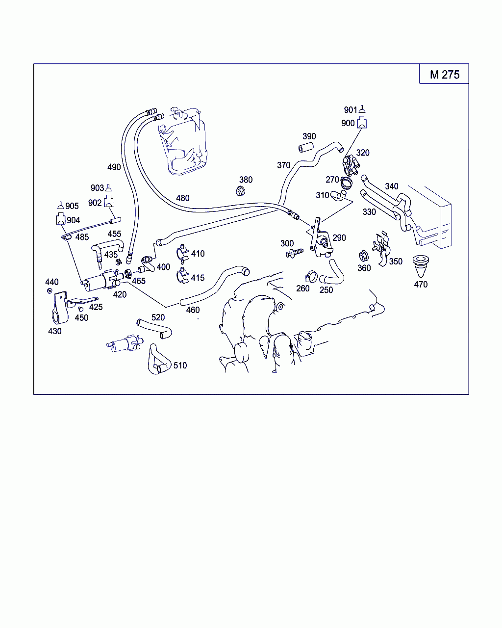 BRACKET, <span>A 230 830 04 14, Main Group: Heating And Ventilation, Diagram: HEATING WATER CONNECTION, Location Of Picture: 350