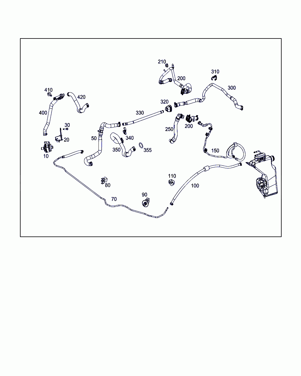 HOSE ASSEMBLY, <span>A 205 830 27 04, Main Group: Heating And Ventilation, Diagram: HOT WATER LINES, Location Of Picture: 150