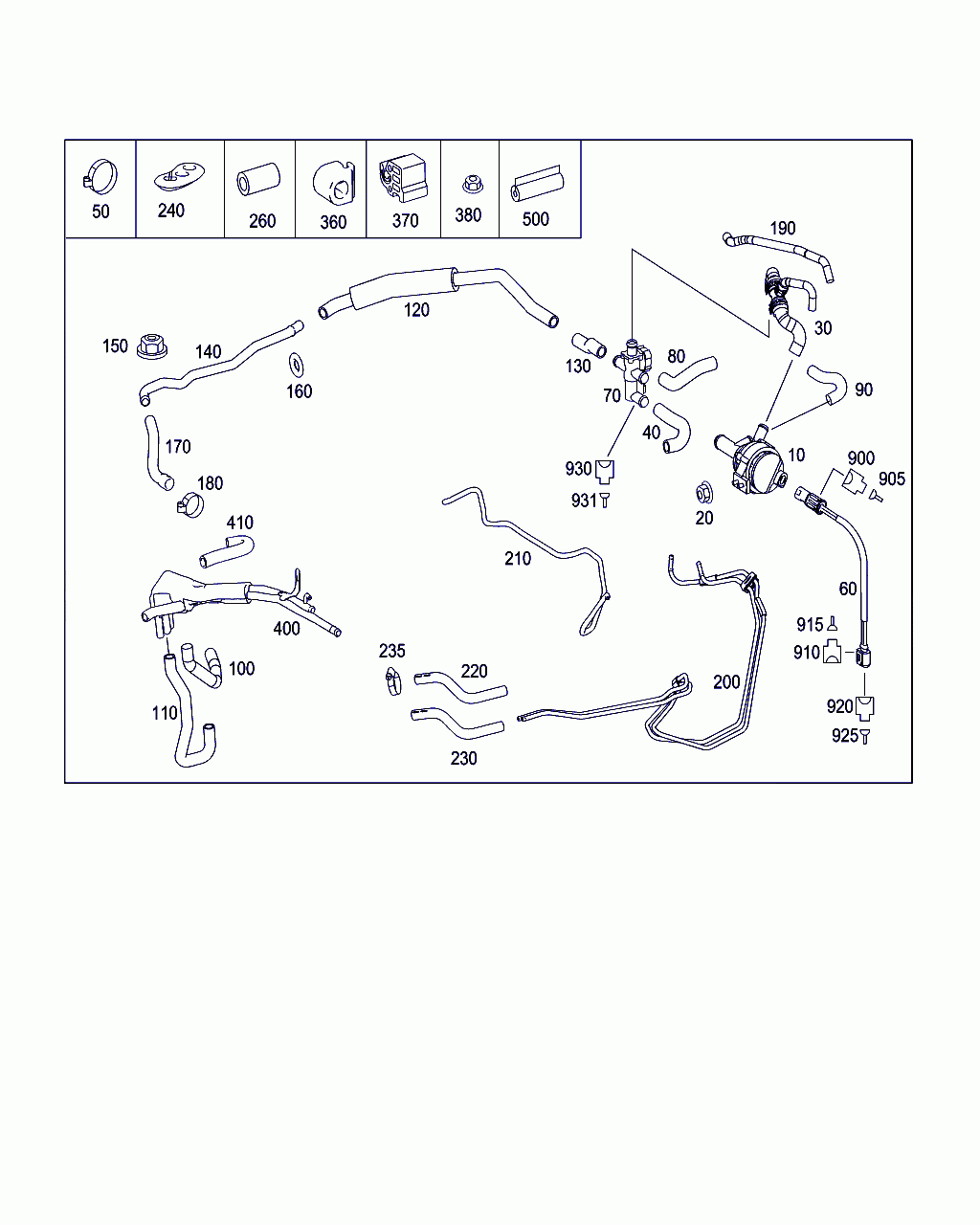 HOSE, <span>A 221 832 41 94, Main Group: Heating And Ventilation, Diagram: HOT WATER LINES ON INDEPENDENT HEATING OR AUXILLIARY HEATER, Location Of Picture: 120
