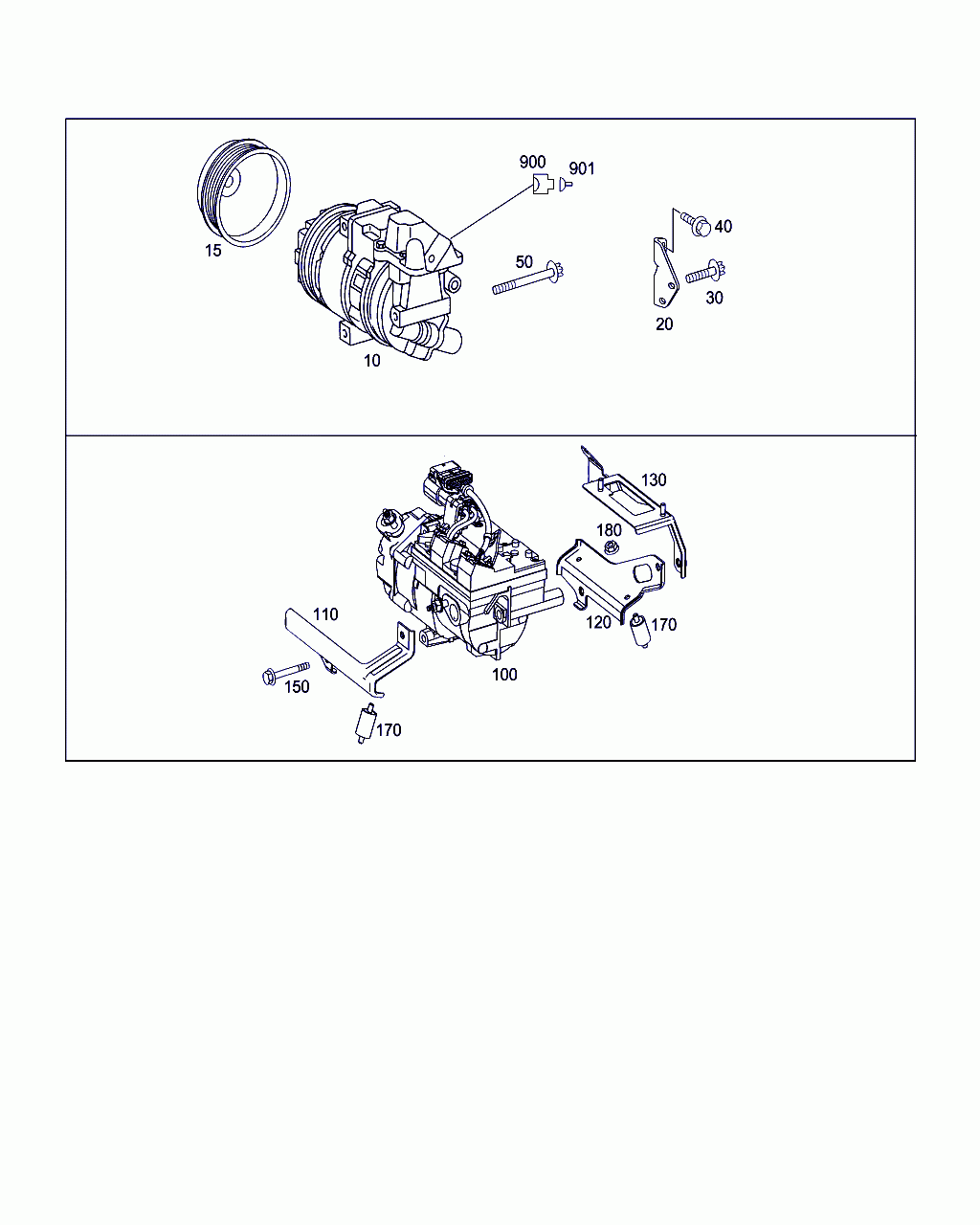 COMPRESSOR, <span>A 002 230 68 11, Main Group: Heating And Ventilation, Diagram: A/C COMPRESSOR, Location Of Picture: 10