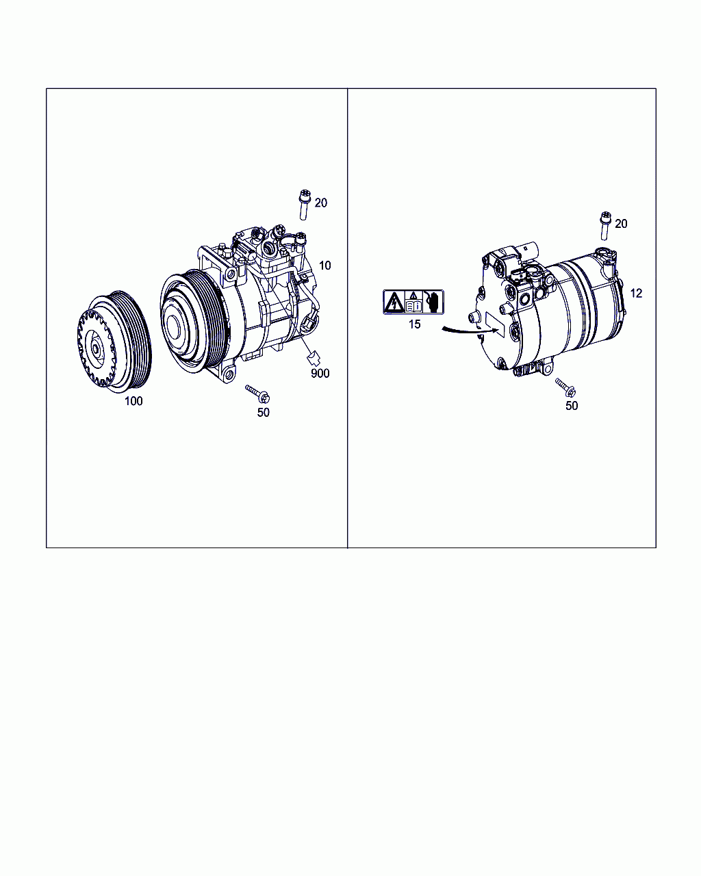 REFRIGERANT COMPRESSOR, <span>A 002 230 84 11, Main Group: Heating And Ventilation, Diagram: A/C COMPRESSOR, Location Of Picture: 10