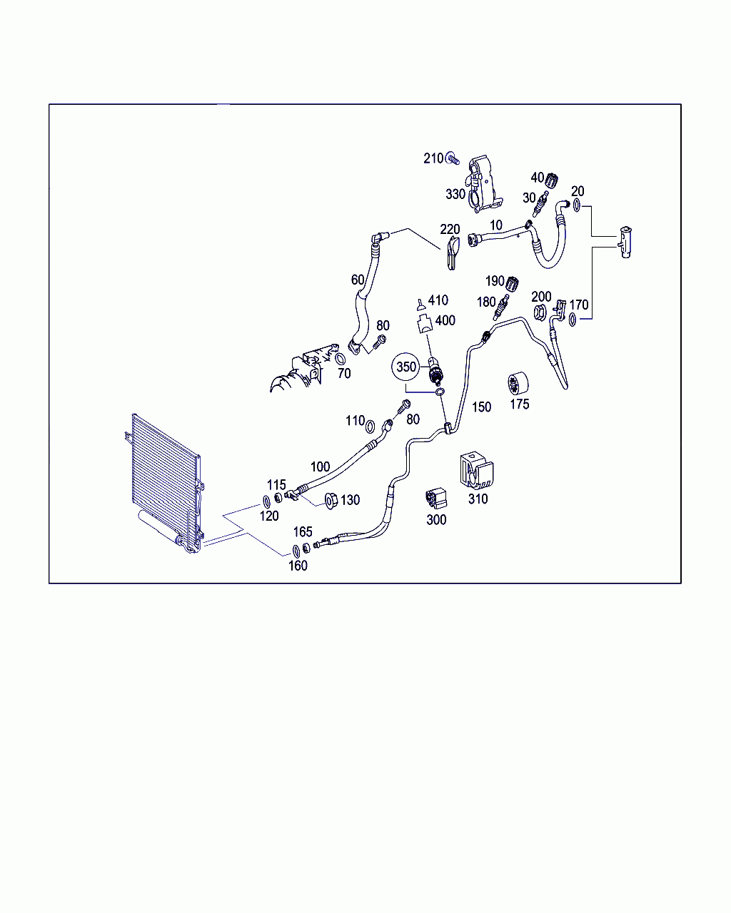REFRIGERANT LINE, <span>A 211 830 08 15, Main Group: Heating And Ventilation, Diagram: REFRIGERANT LINE ARRANGEMENT, Location Of Picture: 60