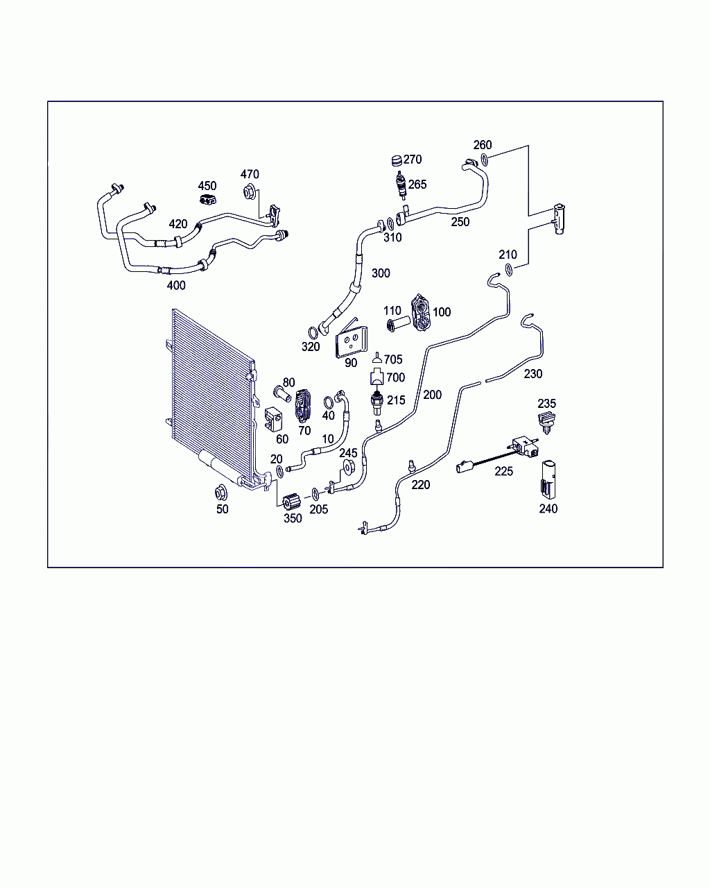 PIPELINE, <span>A 164 830 00 15, Main Group: Heating And Ventilation, Diagram: REFRIGERANT LINE ARRANGEMENT, Location Of Picture: 10