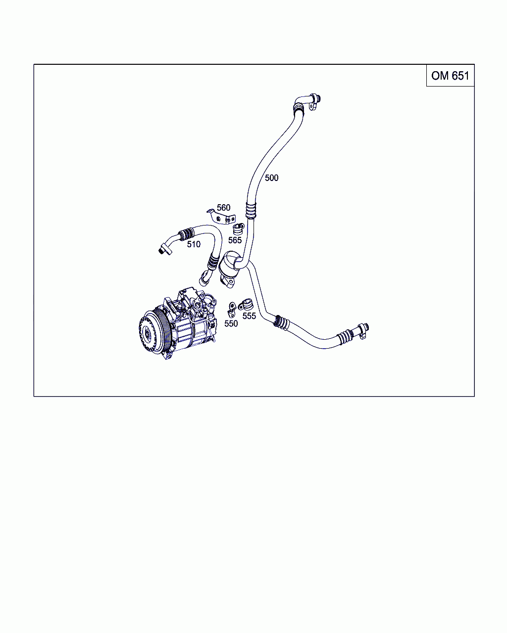 BRACKET, <span>A 639 830 16 14, Main Group: Heating/ventilation, Diagram: REFRIGERANT LINE ROUTING, Location Of Picture: 550