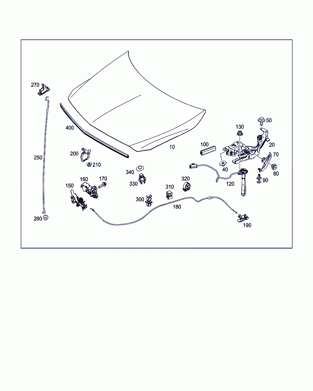 HOOD, <span>A 176 880 00 57, Main Group: Attachment Parts, Diagram: ENGINE HOOD, Location Of Picture: 10