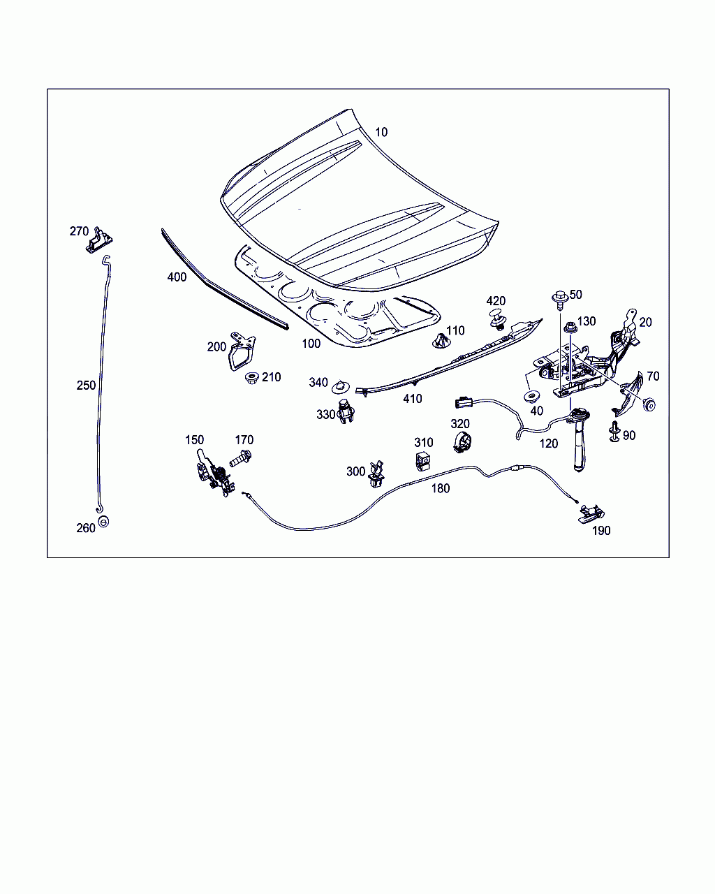 ENGINE HOOD SEAL, <span>A 117 880 02 97, Main Group: Attachment Parts, Diagram: ENGINE HOOD, Location Of Picture: 410