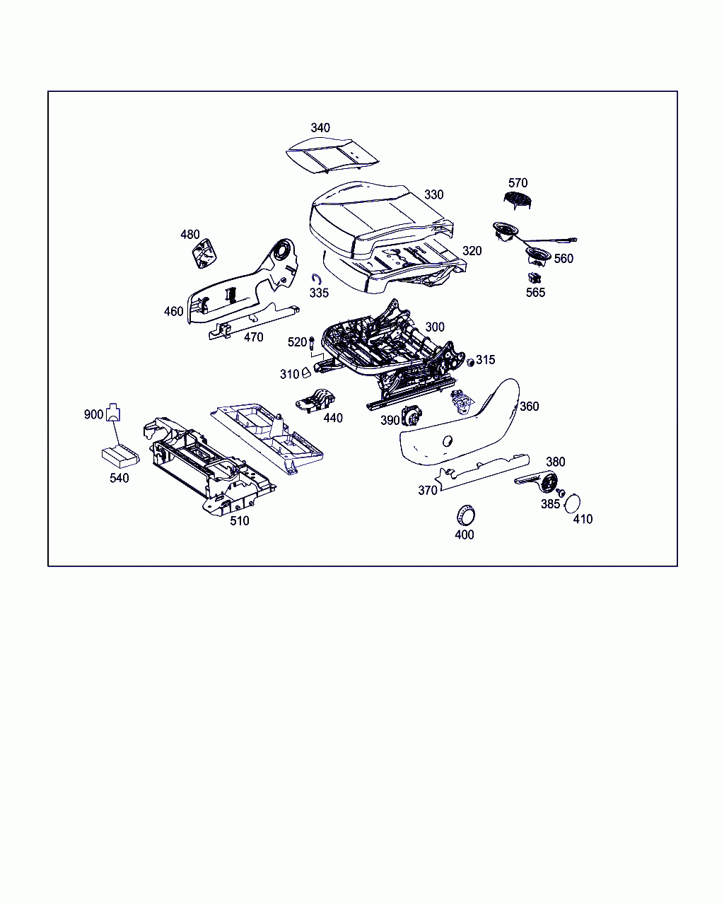 MOLDING SEAT ADJUSTMENT, <span>A 447 919 01 00, Main Group: Driver's Seat/co-Driver's Seat, Diagram: DRIVER'S SEAT, Location Of Picture: 370