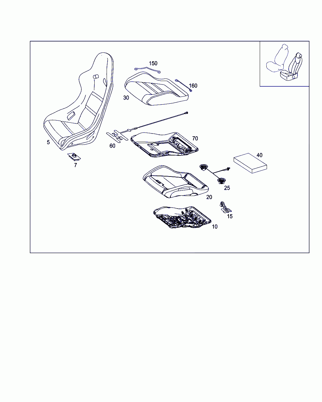 SEAT BASE, <span>A 204 910 34 08, Main Group: Driver's Seat, Diagram: LEFT SEAT, Location Of Picture: 5