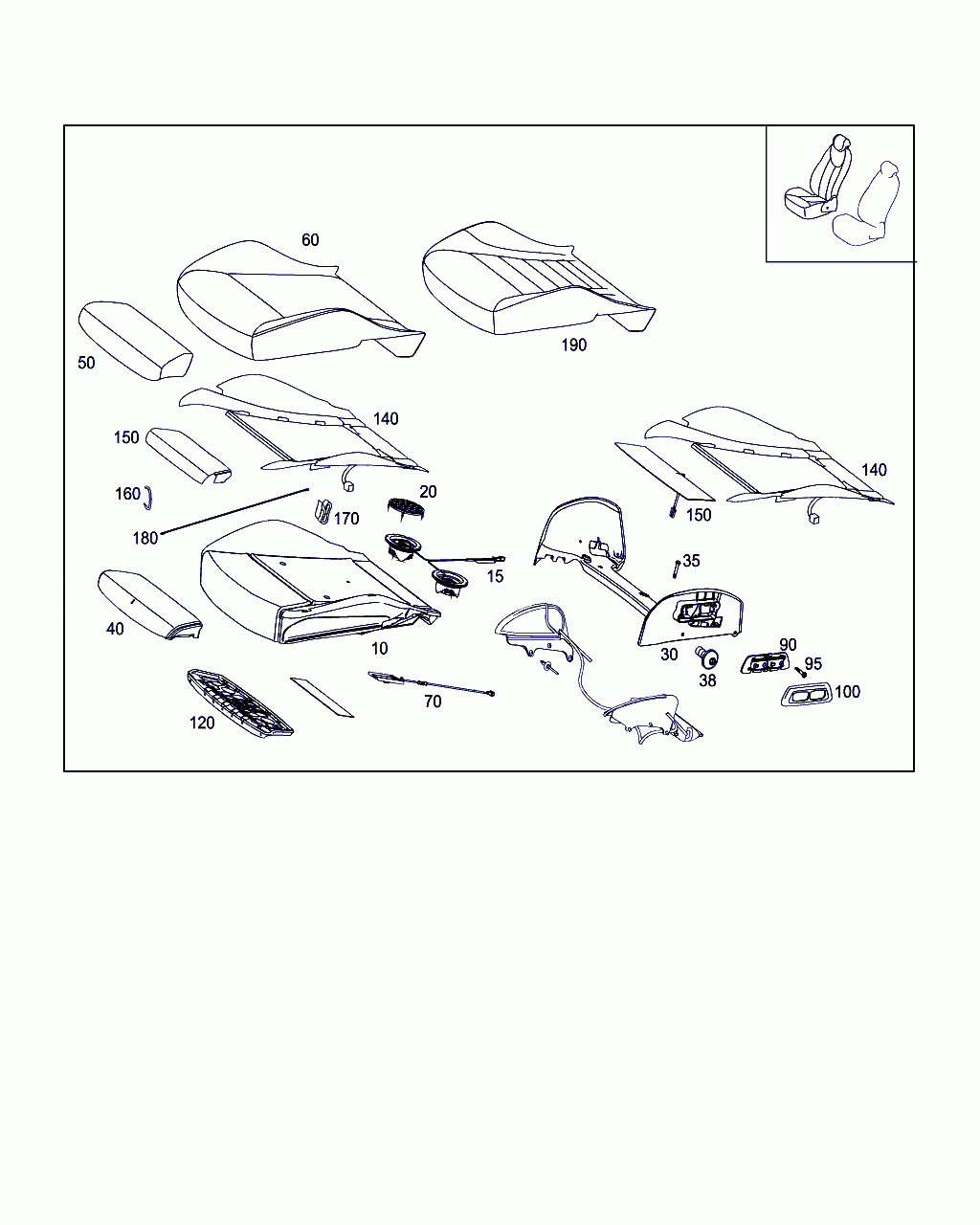 COVER FRONT SEAT CUSHION, <span>A 253 910 16 05, Main Group: Driver's Seat, Diagram: RIGHT SEAT, Location Of Picture: 50