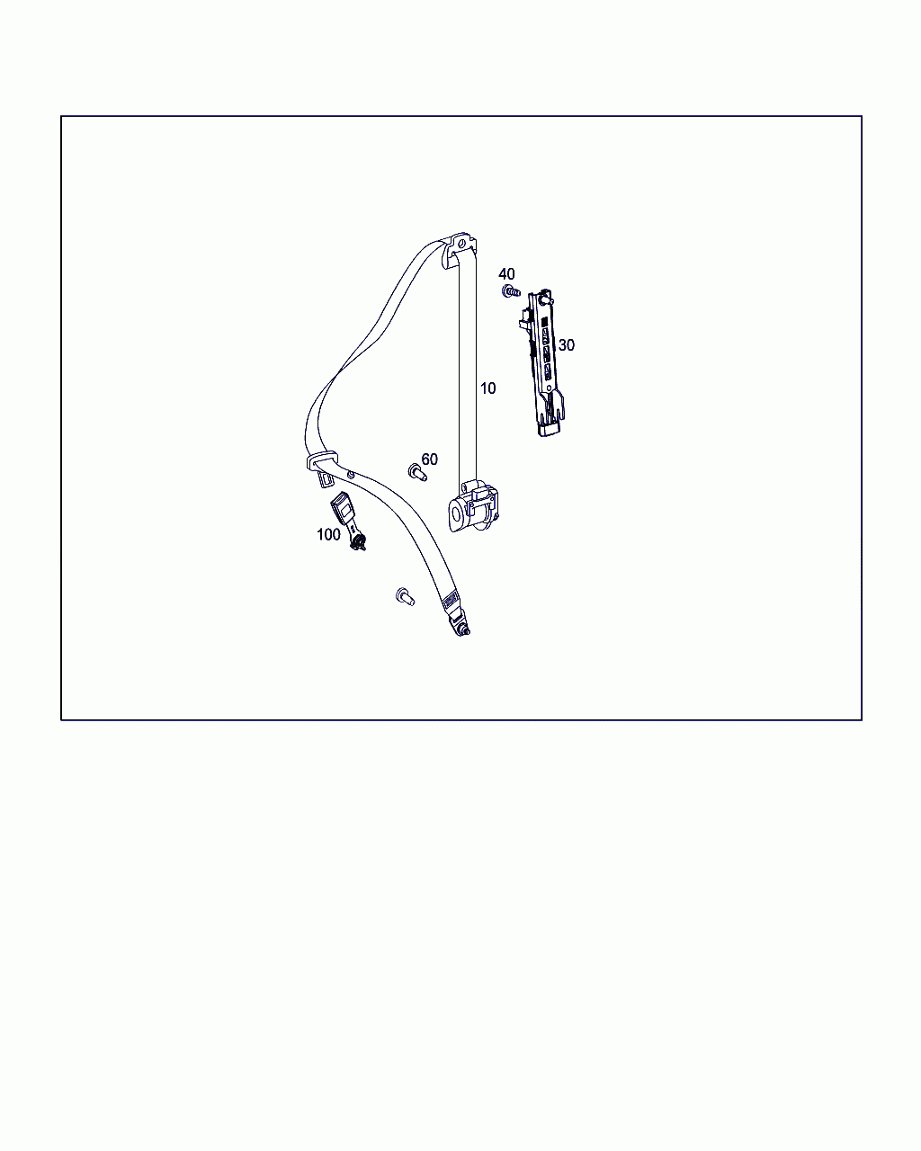SEAT BELT LOCK, <span>A 448 860 08 00, Main Group: Driver's Seat/co-Driver's Seat, Diagram: SEAT BELTS, Location Of Picture: 100