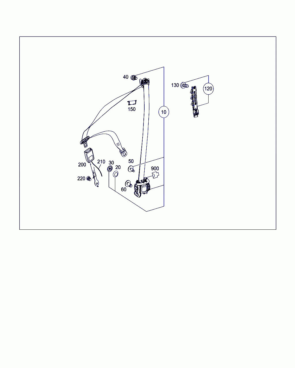 SEAT BELT, <span>A 176 860 12 85, Main Group: Driver's Seat, Diagram: FRONT SEAT SAFETY BELT, Location Of Picture: 10
