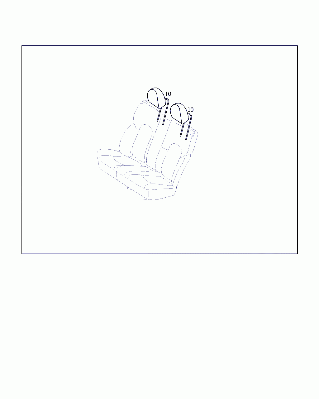 HEAD RESTRAINT, <span>A 203 970 04 80, Main Group: Rear Seat Bench, Diagram: HEADREST, Location Of Picture: 10