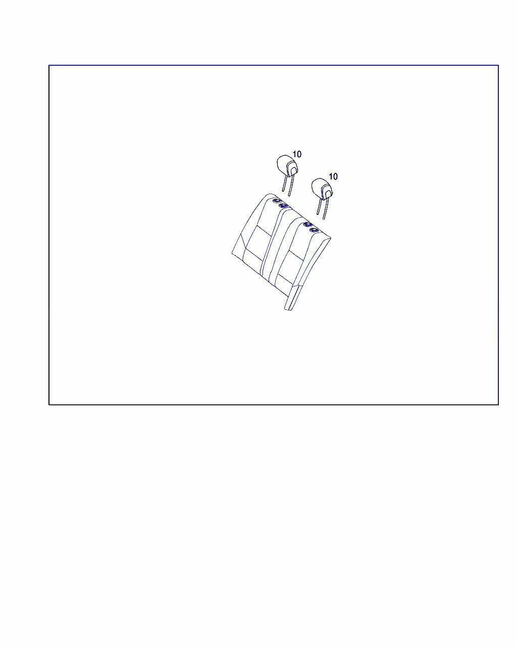 HEADREST, <span>A 205 970 26 00, Main Group: Rear Seat Bench, Diagram: HEADREST, Location Of Picture: 10
