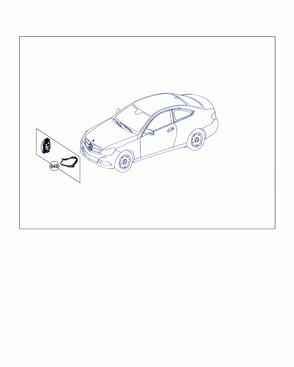 TS HEADLAMP, <span>A 204 820 36 00, Main Group: Special Internal Fittings, Diagram: LIGHTING UNIT, Location Of Picture: 848