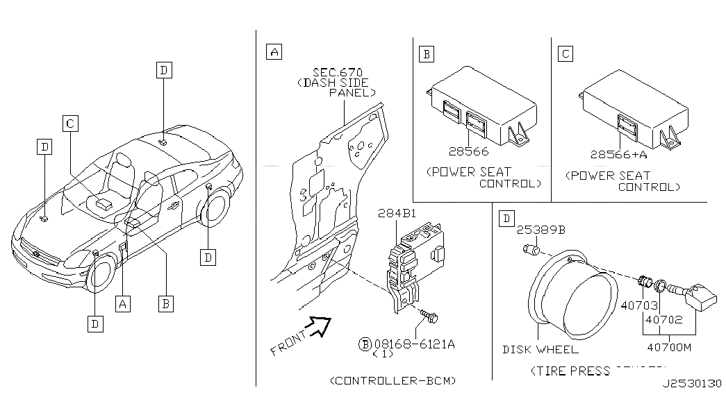 CONTROLLER ASSY-KEYLESS, 28596ED000, 主組: Body Electrical, 子組: ELECTRICAL UNIT; BODY-1(COUPE), 圖示位置: 28595X