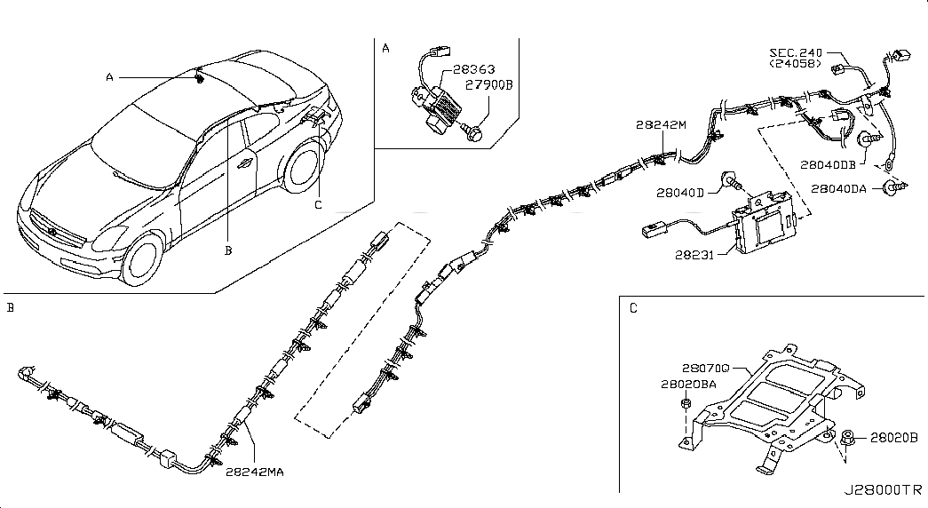 COIL-NOISE SUPPRESSOR, 28362AL500, 主組: Body Electrical, 子組: AUDIO & VISUAL; ANTENNA(F/COUPE), 圖示位置: 28363