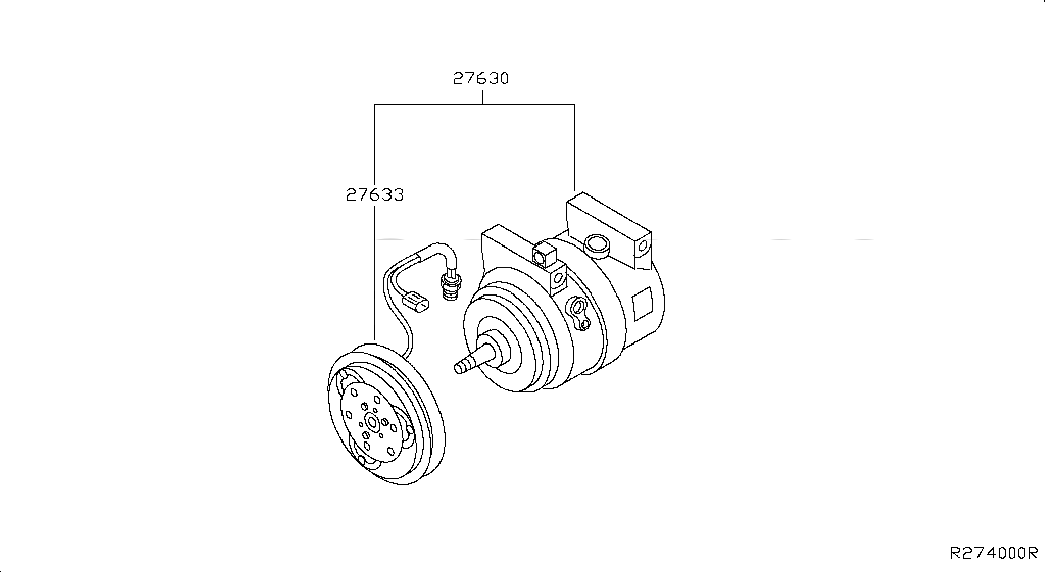 COMPRESSOR ASSY-COOLER, 926005Z010, 主組: Body Electrical, 子組: COMPRESSOR, 圖示位置: 27630