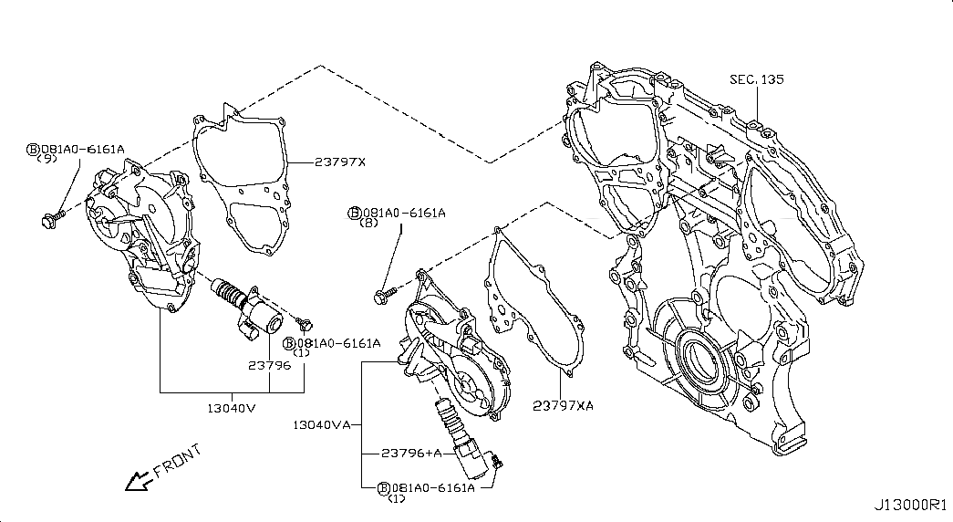 GASKET-SOLENOID, <span>23797EY00A, Main Group: Engine Mechanical, Diagram: CAMSHAFT & VALVE MECHANISM; COVER ASSY-VTC,W/VTC VALVE, Location Of Picture: 23797X
