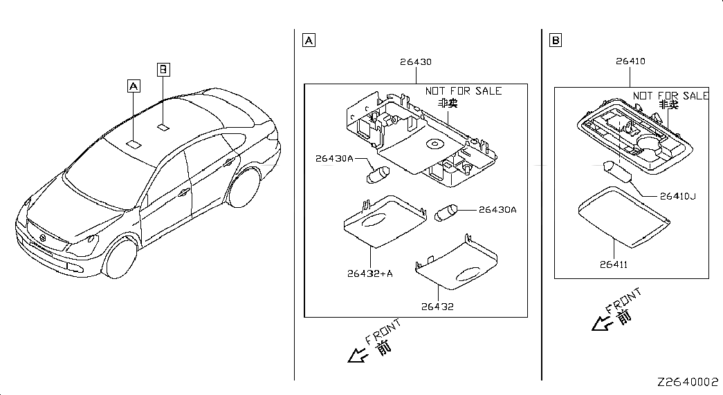 LENS-MAP LAMP, <span>26443EW00A, Main Group: Body Electrical, Diagram: ROOM LAMP, Location Of Picture: 26432+A