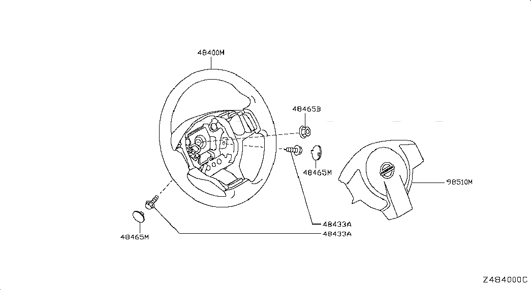 MODULE ASSY-AIR BAG,DRIVER, <span>K851MCJ000, Main Group: Steering, Diagram: STEERING WHEEL, Location Of Picture: 98510M
