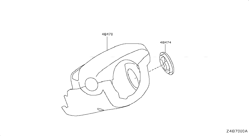 COVER SET-STEERING COLUMN, <span>484702DW0A, Main Group: Steering, Diagram: STEERING COLUMN SHELL COVER, Location Of Picture: 48470