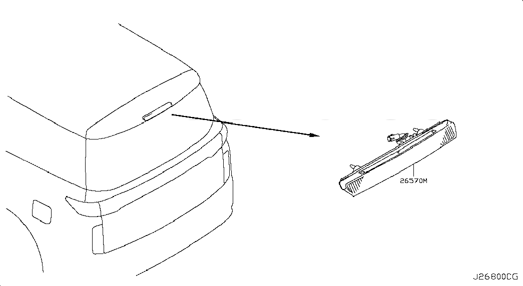 STOP LAMP ASSY-HIGH MOUNTING, 265901JB0A, 主組: Body Electrical, 子組: HIGH MOUNTING STOP LAMP, 圖示位置: 26570M