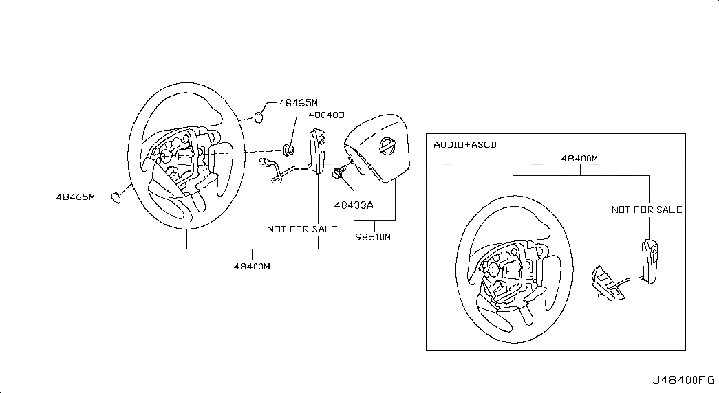 MODULE ASSY-AIR BAG,DRIVER, <span>K85101JA0B, Main Group: Steering, Diagram: STEERING WHEEL, Location Of Picture: 98510M