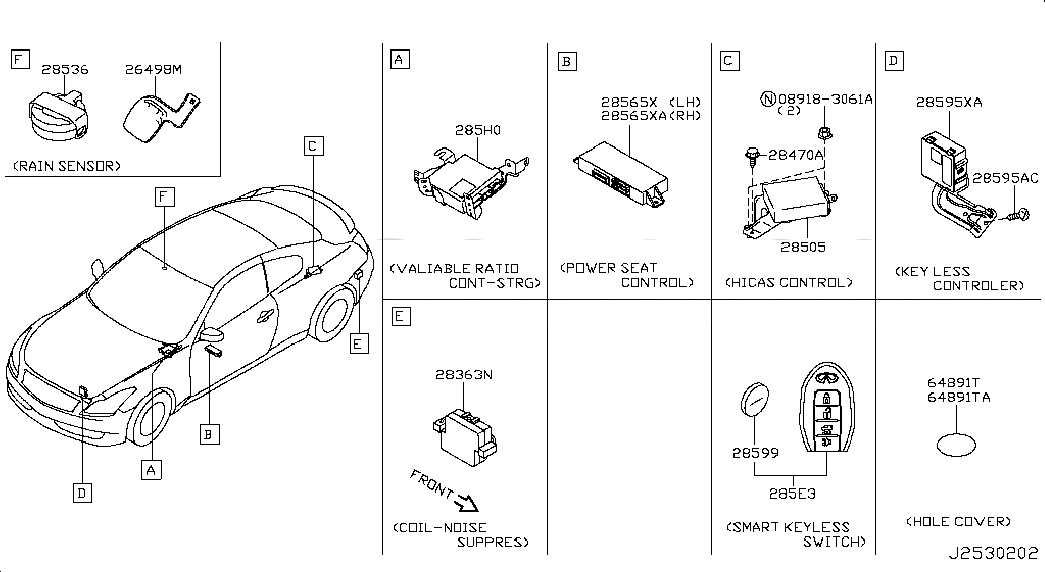 CONTROLLER ASSY-AUTO LIGHT, 253C0JU51D, 主組: Body Electrical, 子組: ELECTRICAL UNIT; BODY2(KOR,CHI), 圖示位置: 28575Y