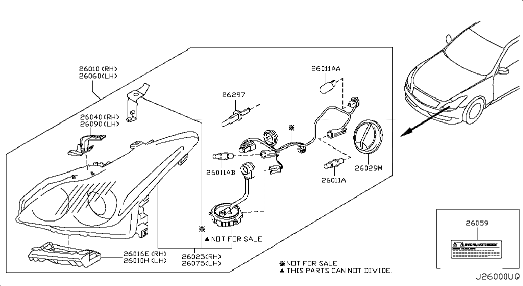 COVER-SOCKET,HEADLAMP, <span>26029JL01A, Main Group: Body Electrical, Diagram: HEADLAMP, Location Of Picture: 26029M