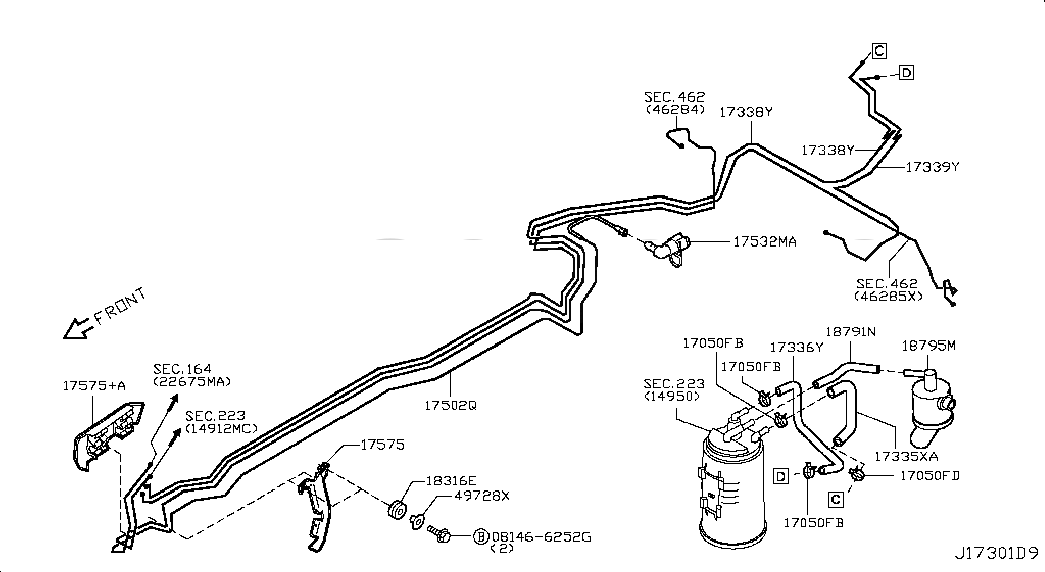 PROTECTOR-FUEL TUBE, <span>17575JK61A, Main Group: Fuel & Engine Control, Diagram: FUEL PIPING; FUEL PIPING, Location Of Picture: 17575+A
